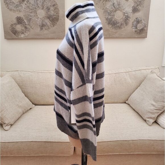Nordstrom Signature Stripe Turtleneck Sweater XL - Picture 7 of 13